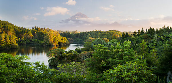 Lake Mangamahoe, Mount Taranaki, North Island, New Zealand, Oceania Lake Mangamahoe, Mount Taranaki, North Island, New Zealand, Oceania
